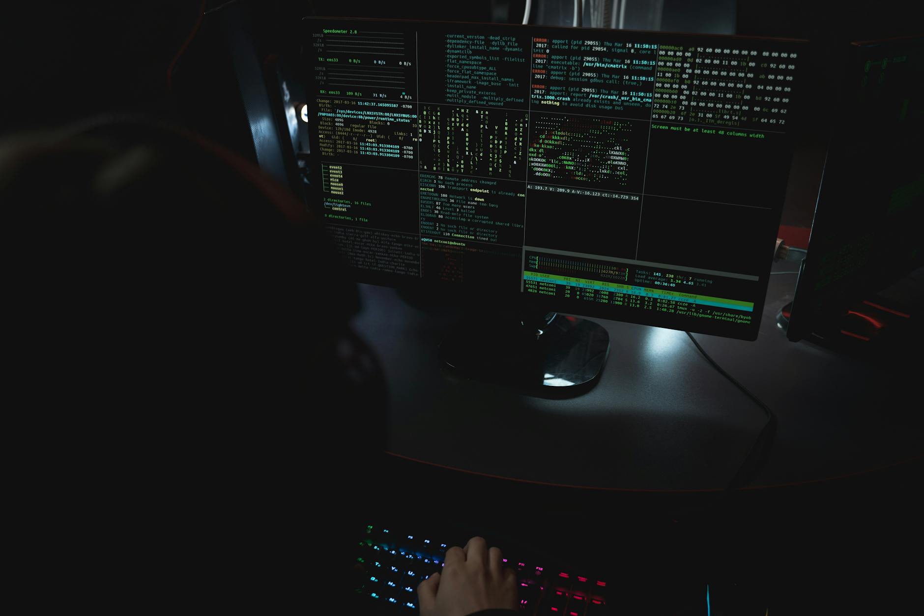 Computer monitor displaying data analytics and performance metrics for digital campaign analysis