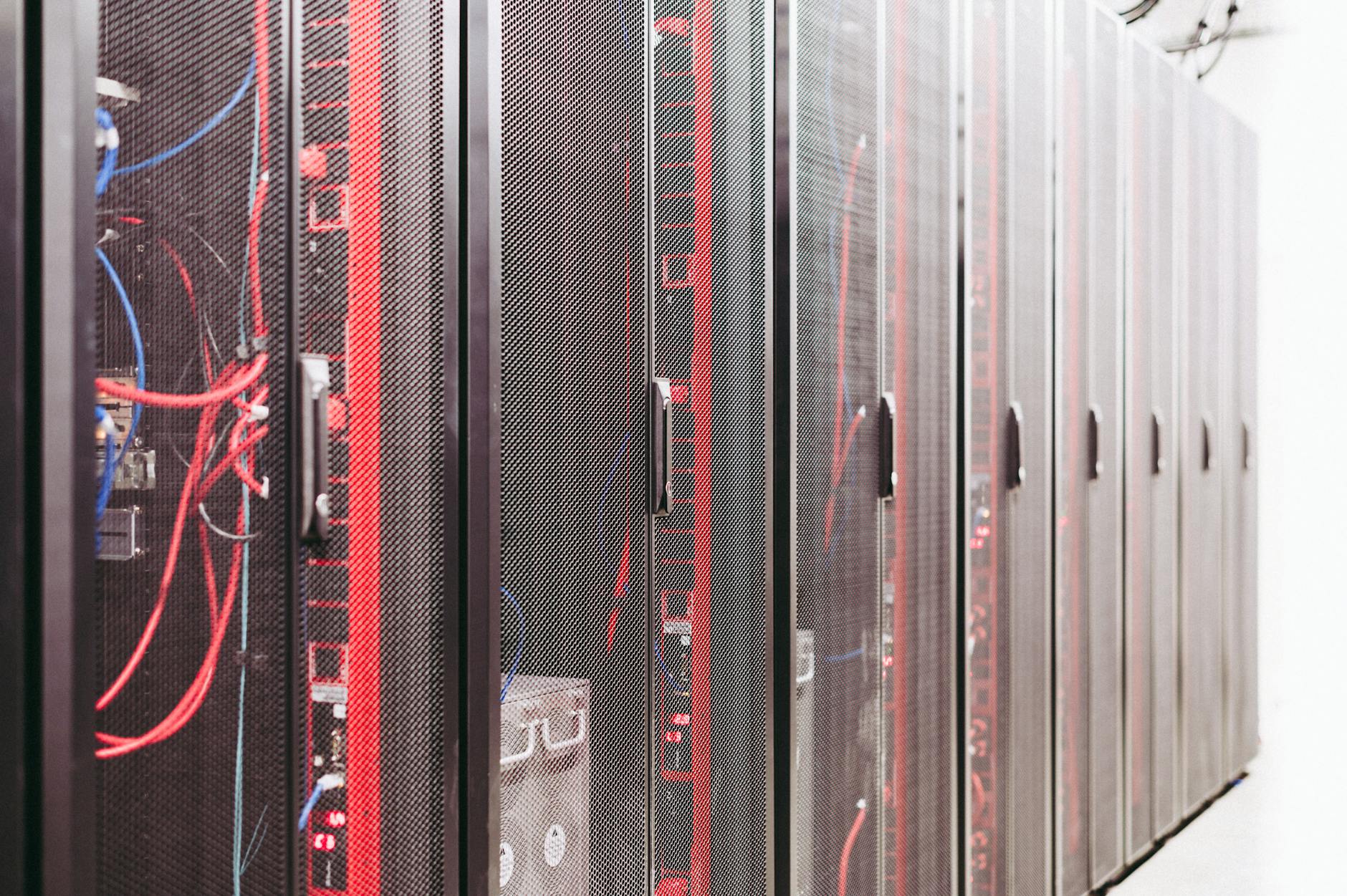 Data center servers representing AI foundation models and computing infrastructure