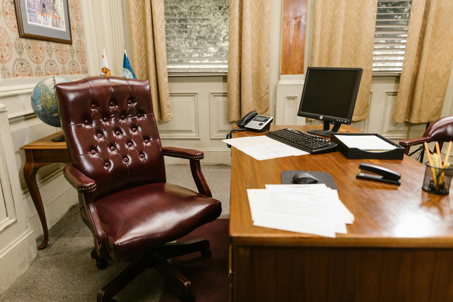 Democratic campaign office with staff working on election strategy