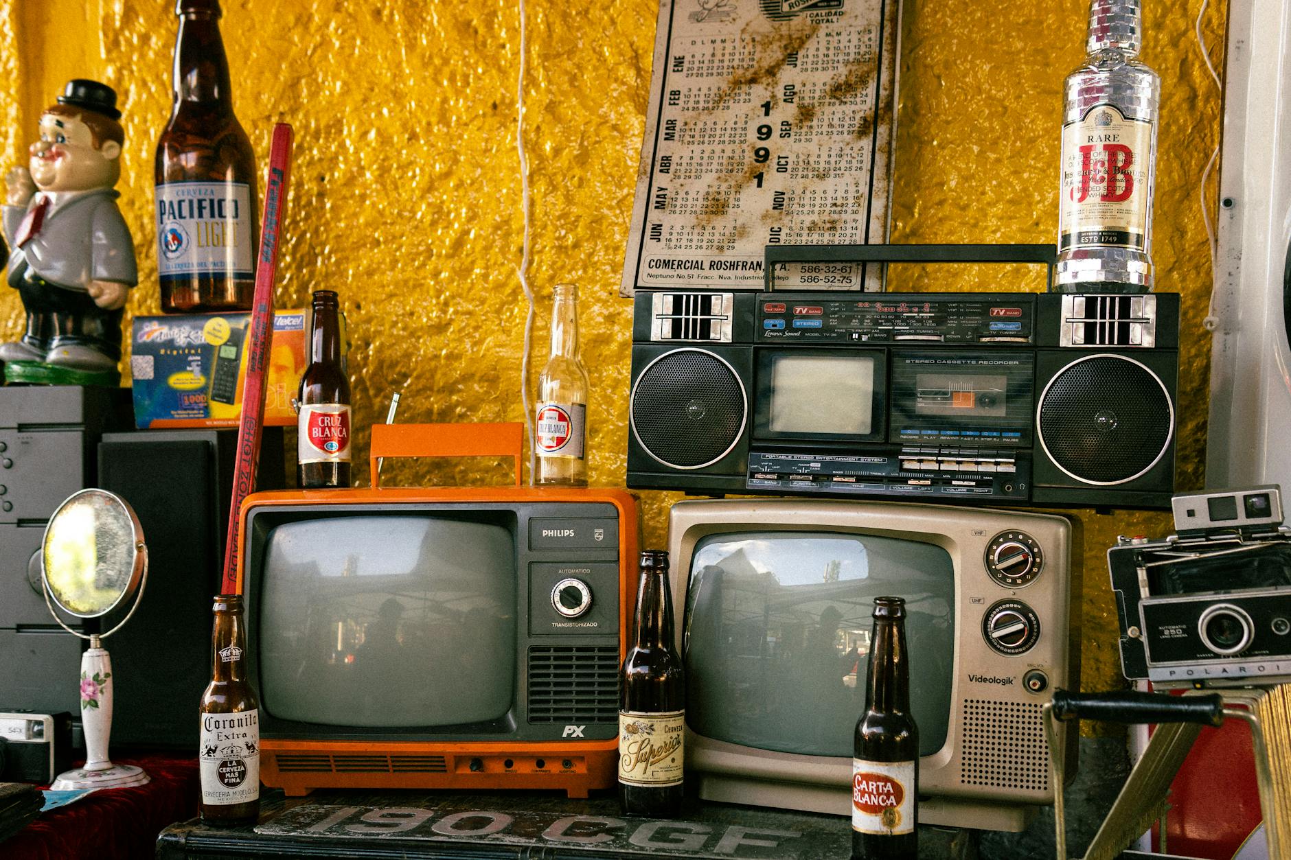 Connected TV displaying branded video advertisement in modern living room setting