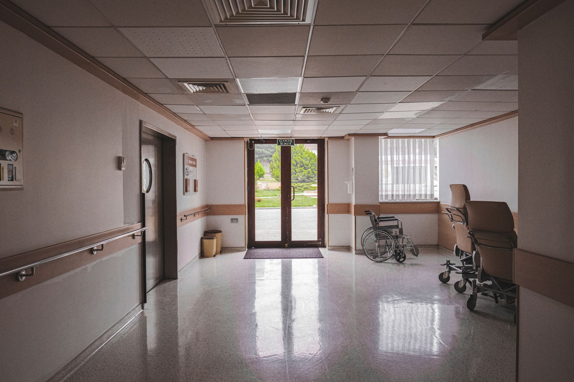 Empty hallway inside a regional behavioral health treatment facility