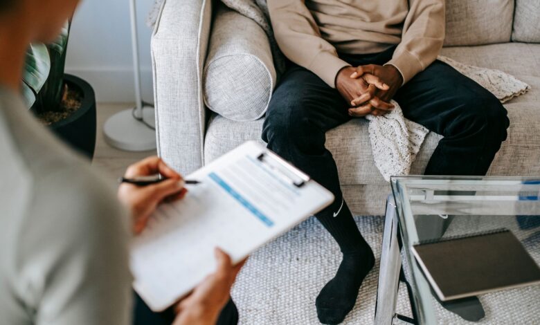 A quiet therapy office interior representing behavioral health services