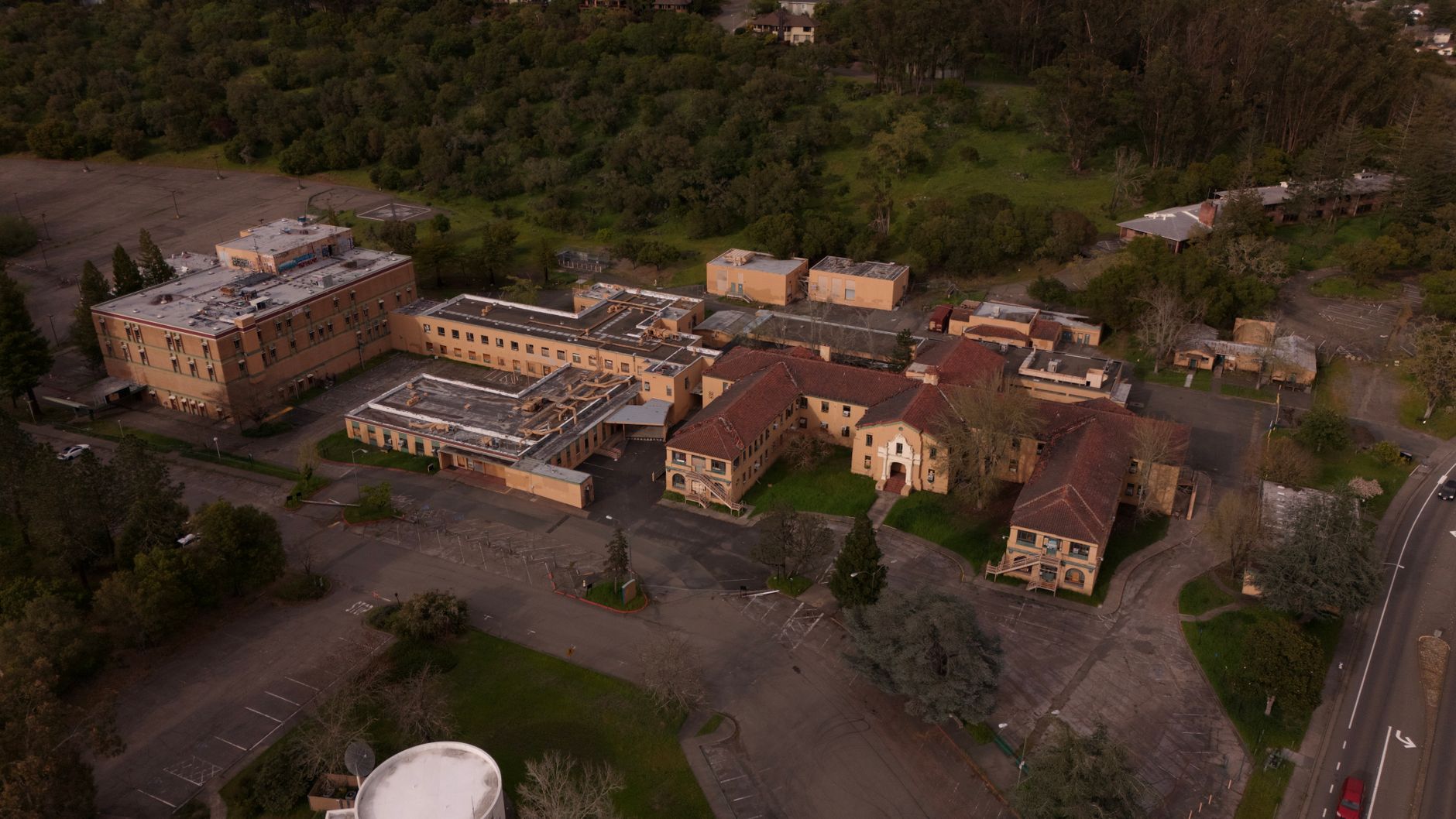 Exterior of a small rural community hospital building