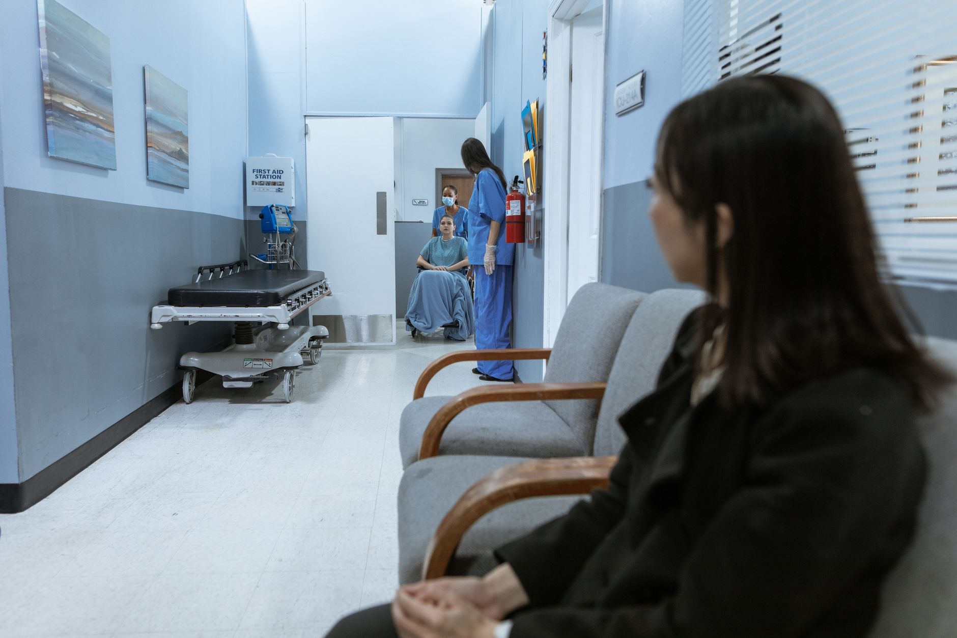 Empty hospital corridor representing healthcare access challenges