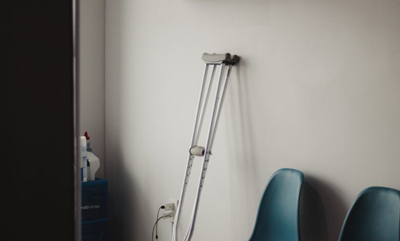 A quiet medical clinic waiting room representing small specialty practices before acquisition