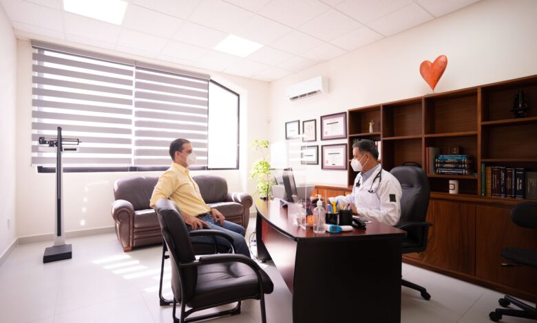 Interior of a regional oncology clinic with treatment chairs and medical equipment